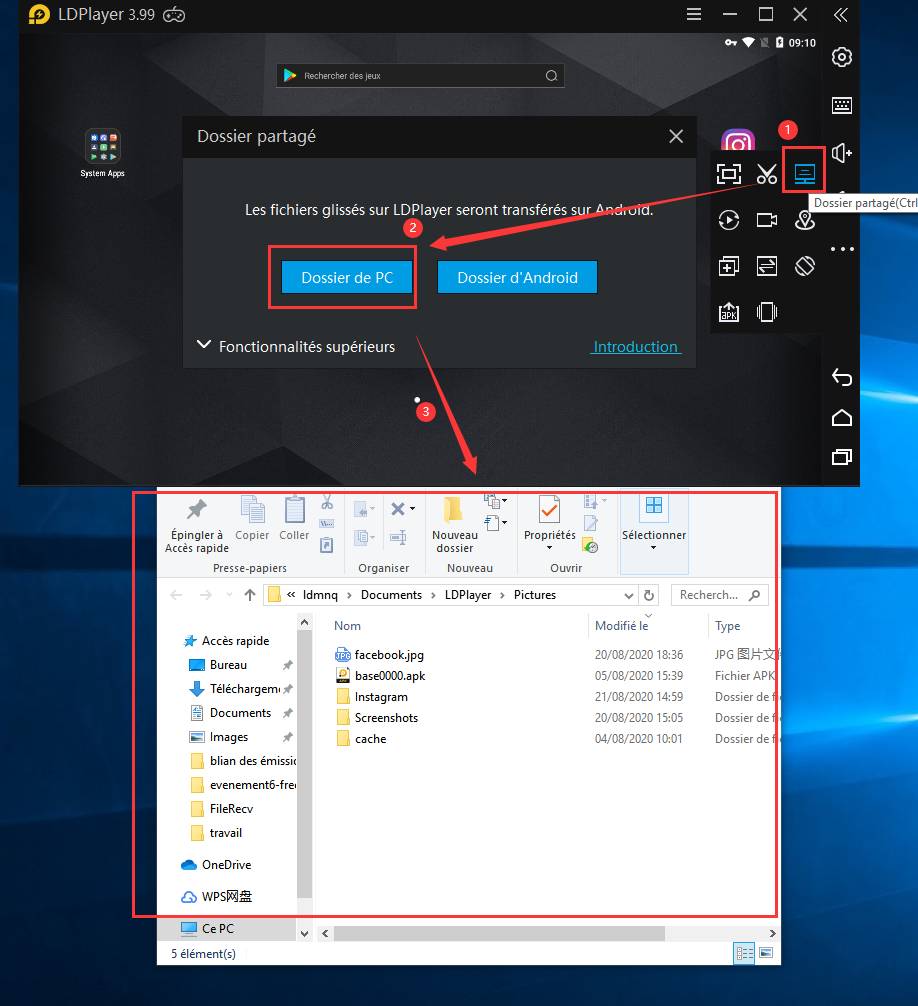 Comment transférer des fichiers entre un PC et LDPlayerLDPlayer